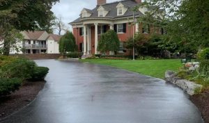 Seal coating driveway